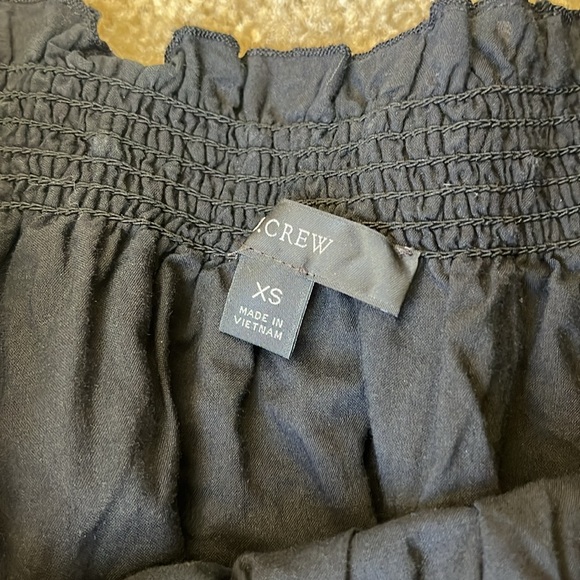 Women’s J. Crew Black Eyelet Lace Outfit Skirt Off the Shoulder Top Set Size XS - Picture 6 of 16
